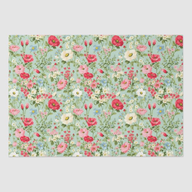English Country Wildflower   Tissue Paper (Front)