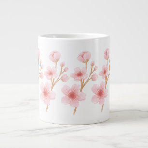 English Countryside Collection Pink Flower No:015 Large Coffee Mug