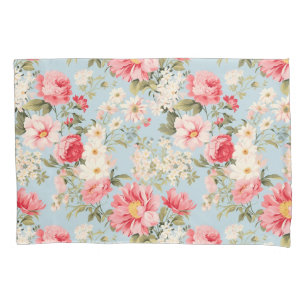 English Countryside Flower Garden  Pillowcase