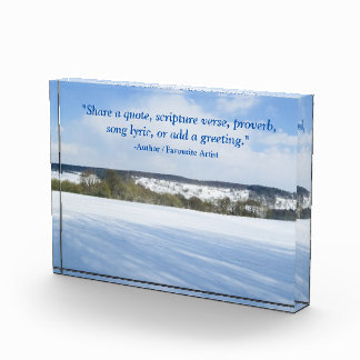 English Countryside in Winter - Personalised Photo Block