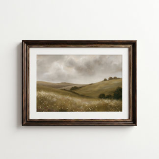 English Countryside Meadow Wall Poster