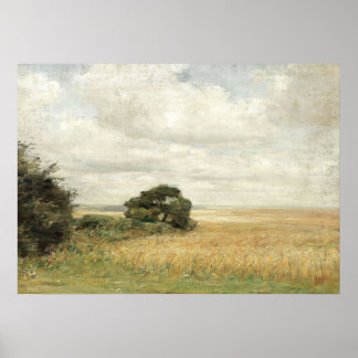 English Countryside Painting, Vintage Landscape Poster
