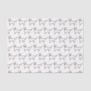 English Cream Golden Retriever Cartoon Dog Pattern Tissue Paper