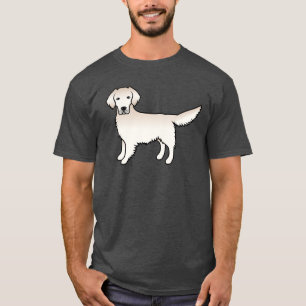 English Cream Golden Retriever Cute Cartoon Dog T-Shirt