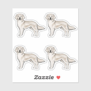 English Cream Golden Retriever Cute Cartoon Dogs