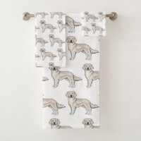 English Cream Golden Retriever Cute Dog Pattern