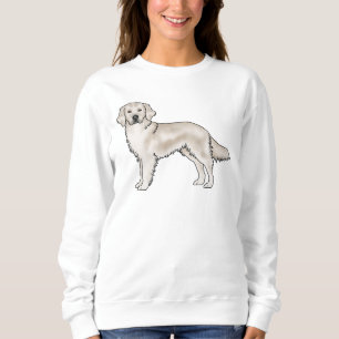 English Cream Golden Retriever Dog Illustration Sweatshirt