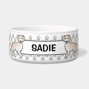 English Cream Golden Retriever Dog With Pet's Name