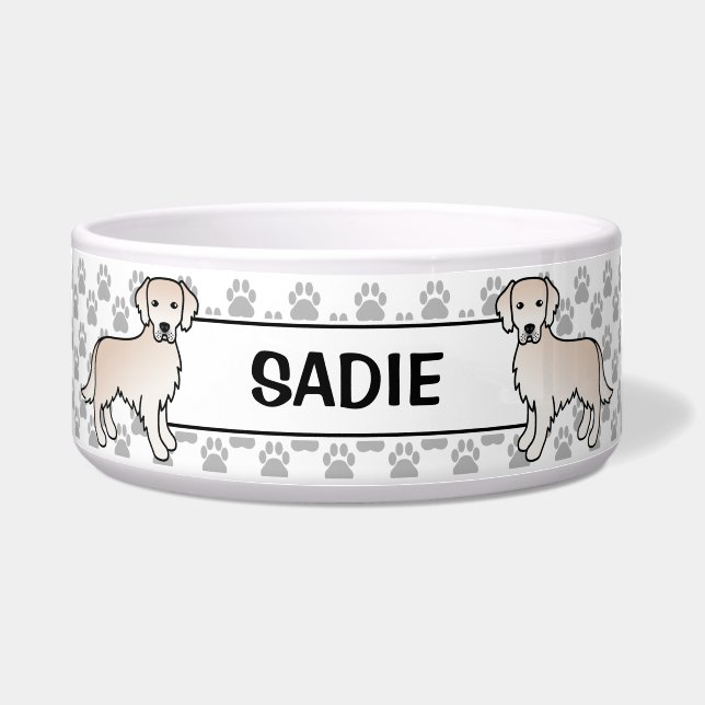 English Cream Golden Retriever Dog With Pet's Name (Front)