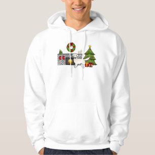 English Cream Golden Retriever In A Christmas Room Hoodie
