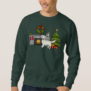 English Cream Golden Retriever In A Festive Room Sweatshirt