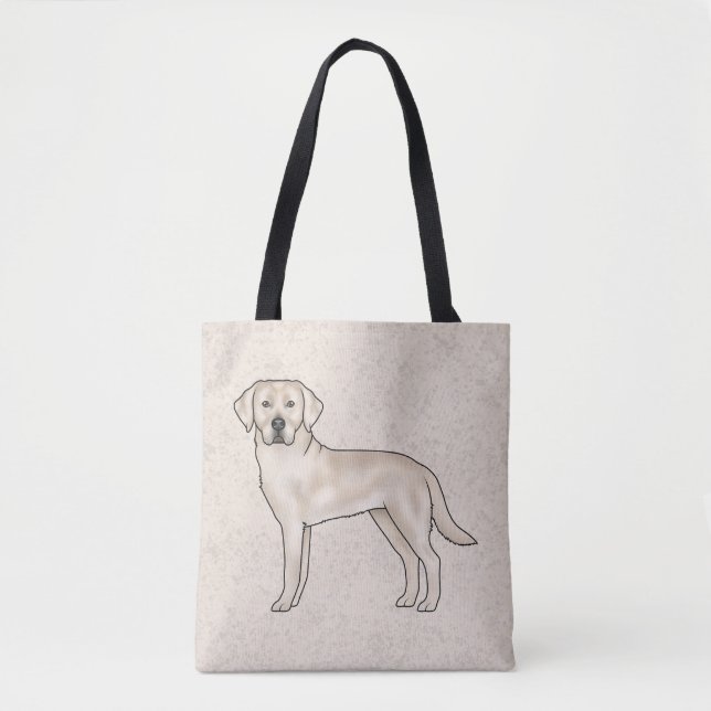 English Cream Labrador Retriever Cute Cartoon Dog Tote Bag (Front)
