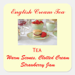 English Cream Tea Baking Sticker