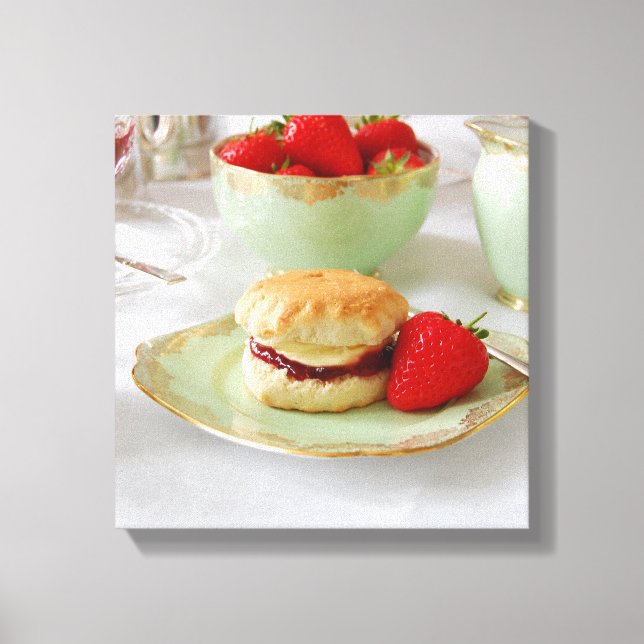 English Cream Tea Wrapped Canvas (Front)
