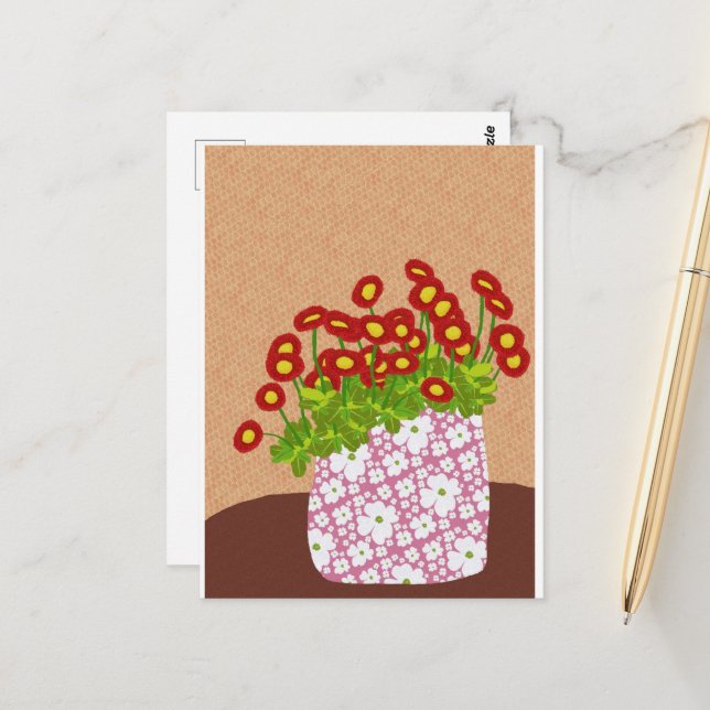 English Daisy Postcard (Front/Back In Situ)