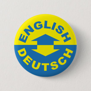 English Deutsch - I Speak German 6 Cm Round Badge