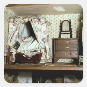 English Doll's House Square Sticker