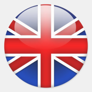 English Flag 2.0 Classic Round Sticker