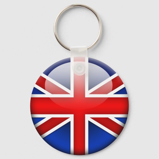 English Flag 2.0 Key Ring (Front)