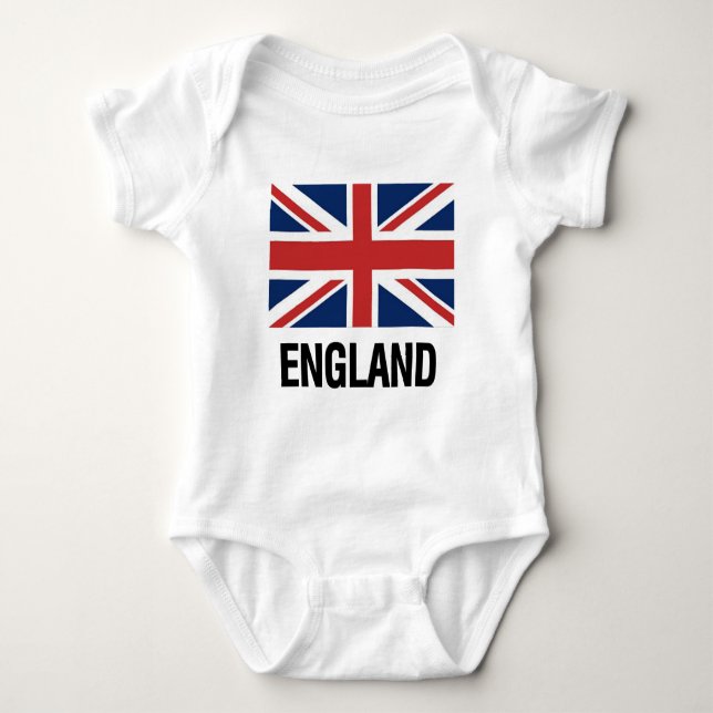 English Flag Baby Bodysuit (Front)