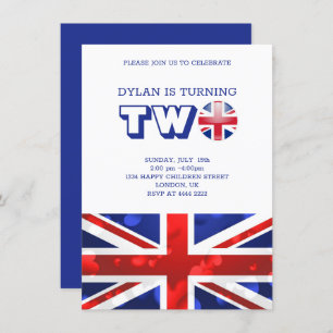 English Flag Birthday Invitation