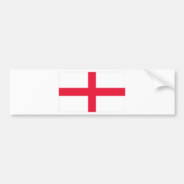 English Flag Bumper Sticker (Front)