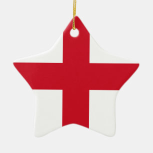 English flag ceramic tree decoration