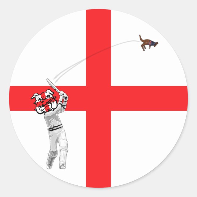 English flag classic round sticker (Front)