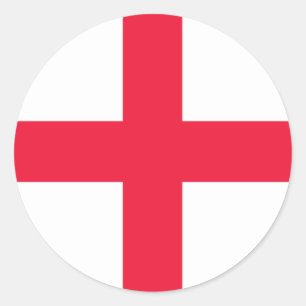 English Flag Classic Round Sticker