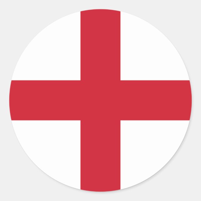 English flag classic round sticker (Front)