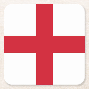 English Flag coastercn Square Paper Coaster