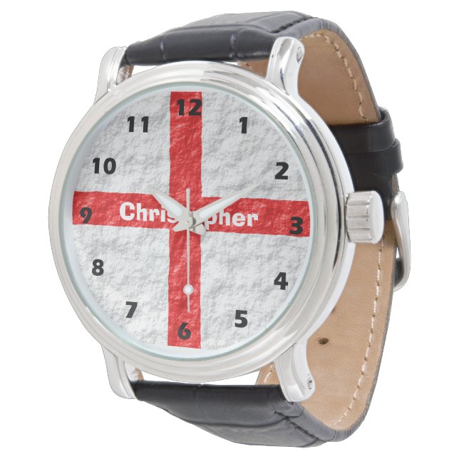 English Flag Design Watch (Angled)