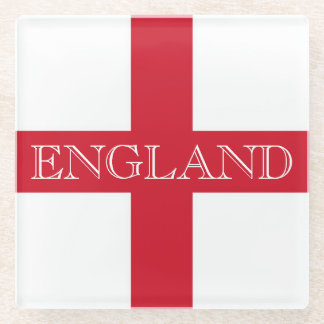 English Flag England coastercnt Glass Coaster