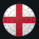 English Flag (England) Dartboard<br><div class="desc">This design features the national flag of England, which is a country that is part of the United Kingdom. England shares land borders with Wales to its west and Scotland to its north. The Irish Sea lies northwest of England and the Celtic Sea to the southwest. England is separated from...</div>