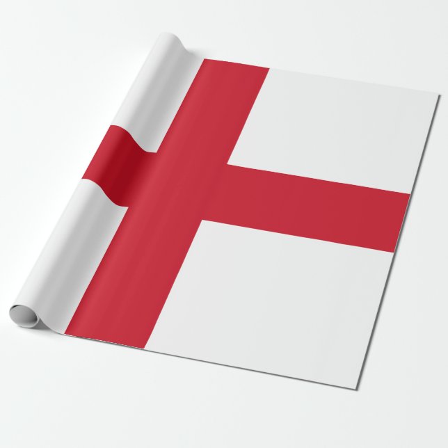English Flag (England) Wrapping Paper (Unrolled)