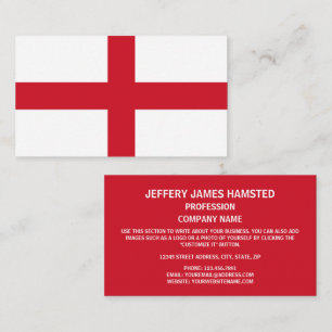 English Flag, Flag of England Business Card