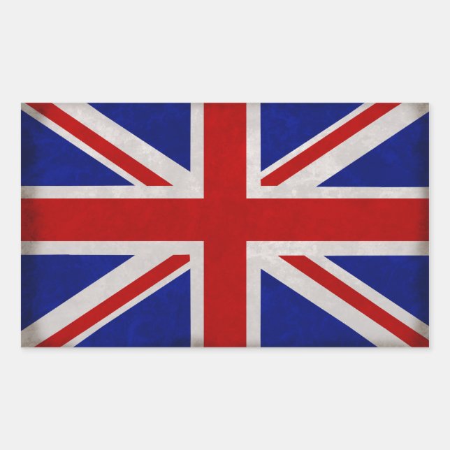 English Flag of Textured England Rectangular Sticker (Front)