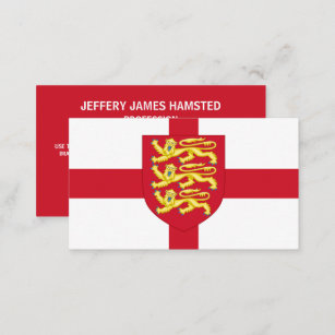 English Flag & Royal Arms of England Business Card