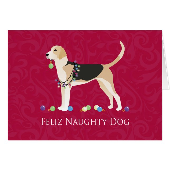 English Foxhound Christmas (Front Horizontal)
