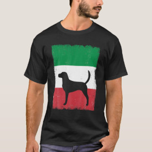 English Foxhound Dog Italy Flag Italian Vintage Mo T-Shirt