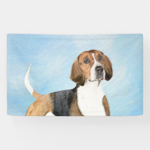 English Foxhound Painting - Cute Original Dog Art Banner
