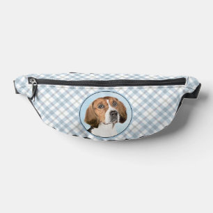 English Foxhound Painting Cute Original Dog Art Bum Bags