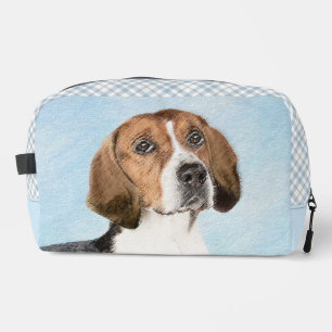 English Foxhound Painting Cute Original Dog Art Dopp Kit