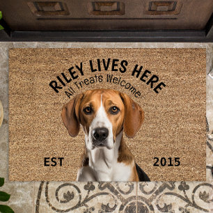 English Foxhound Personalised Pet Doormat