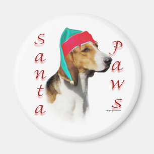 English Foxhound Santa Paws Magnet