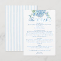 English Garden Blue Hydrangea Wedding Details