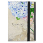 English Garden, Blue n Pink Hydrangeas Watercolor