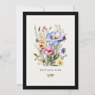 English Garden Bouquet Best Mom Ever Mother's Day Holiday Card