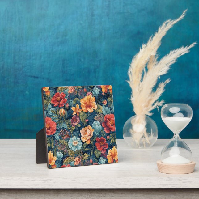 English Garden Bouquet – Botanical Wall Art Print Plaque (Insitu)