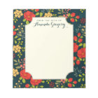 English Garden Floral Personalised Desk Notepad